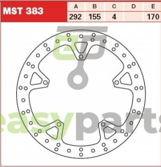 Тормозной диск TRW MST383