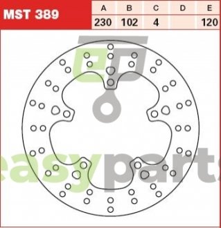 Тормозной диск TRW MST389