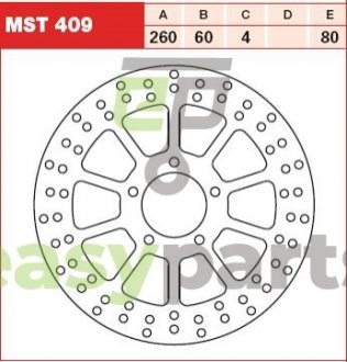 Тормозной диск TRW MST409