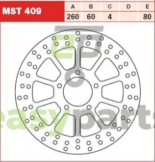 Фото тормозной диск TRW MST409 Тормозной диск TRW MST409