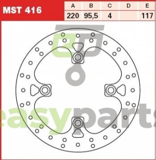 Тормозной диск TRW MST416