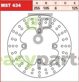 Тормозной диск TRW MST434