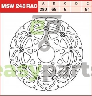 Тормозной диск TRW MSW248RAC