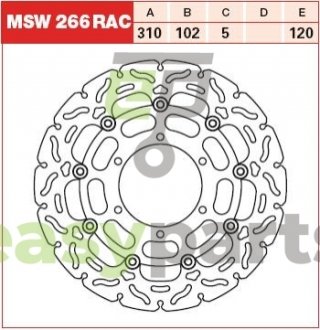 Тормозной диск TRW MSW266RAC