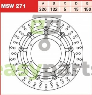 Тормозной диск TRW MSW271