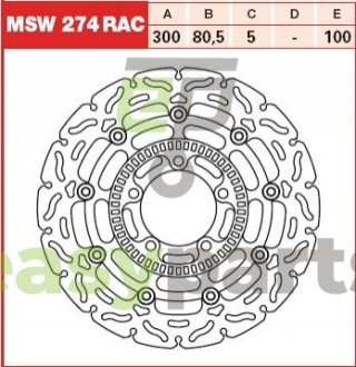 Тормозной диск TRW MSW274RAC