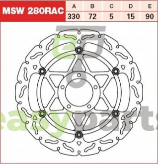 Тормозной диск TRW MSW280RAC