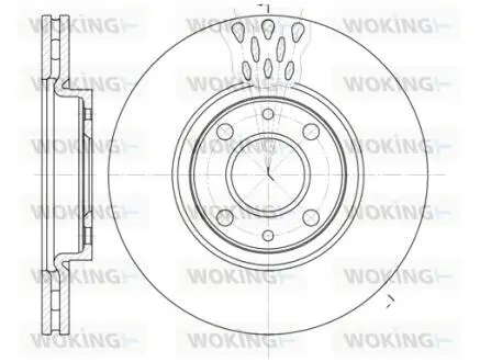 Гальмівний диск (передній) ALFA ROMEO MITO /CITROËN NEMO/FIAT 500/ DOBLO/PANDA/FIORINO /LANCIA YPSIL WOKING D6443.10