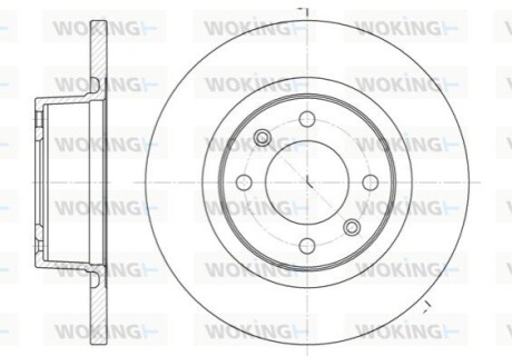 Тормозной диск WOKING D6605.00
