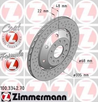 Тормозной диск ZIMMERMANN 100.3342.70 (фото 1)