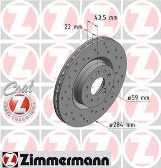 Тормозной диск ZIMMERMANN 110.2207.52