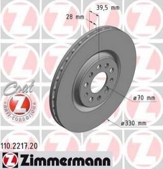 Тормозной диск ZIMMERMANN 110.2217.20