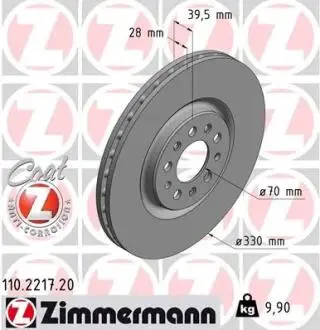 Тормозной диск ZIMMERMANN 110.2217.20