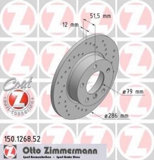 Тормозной диск ZIMMERMANN 150.1268.52 (фото 1)