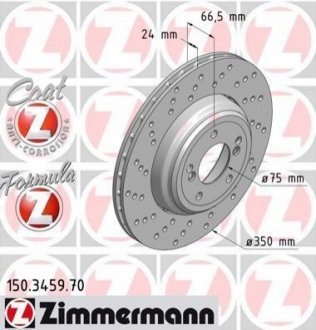 Тормозной диск ZIMMERMANN 150.3459.70