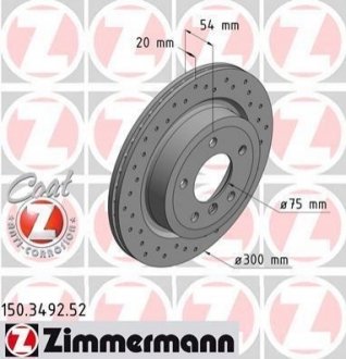 Гальмівний диск ZIMMERMANN 150.3492.52