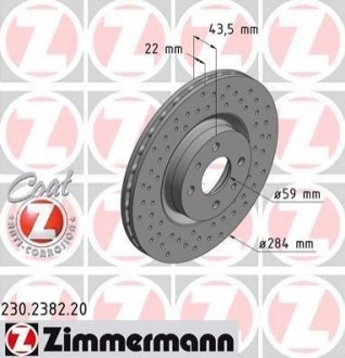 Гальмівний диск ZIMMERMANN 230.2382.20