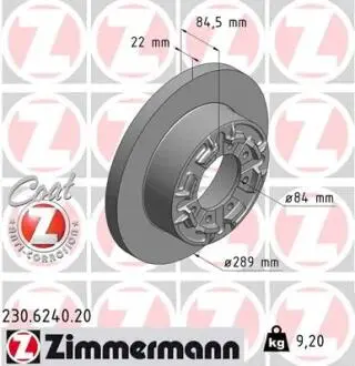 Тормозной диск ZIMMERMANN 230.6240.20