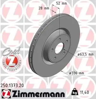 Гальмівний диск ZIMMERMANN 250.1373.20