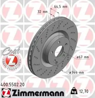 Тормозной диск ZIMMERMANN 400.5502.20