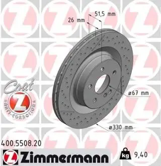 Тормозной диск ZIMMERMANN 400.5508.20