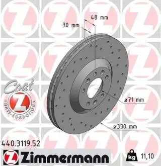 Тормозной диск ZIMMERMANN 440.3119.52