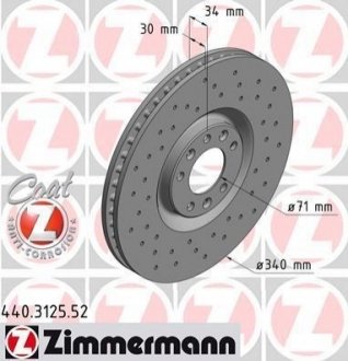 Гальмівний диск ZIMMERMANN 440.3125.52