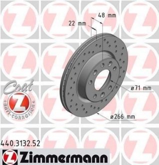 Тормозной диск ZIMMERMANN 440.3132.52 (фото 1)