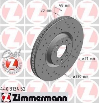 Тормозной диск ZIMMERMANN 440.3134.52 (фото 1)