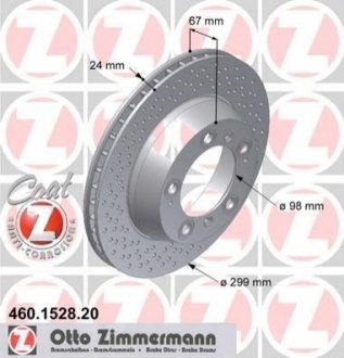 Гальмівний диск ZIMMERMANN 460.1528.20