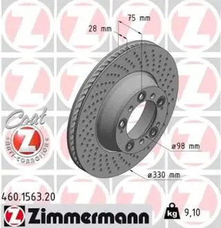 Гальмівний диск ZIMMERMANN 460.1563.20