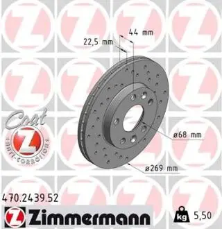 Гальмівний диск ZIMMERMANN 470.2439.52