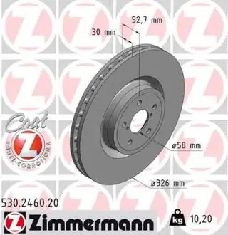 Тормозной диск ZIMMERMANN 530.2460.20