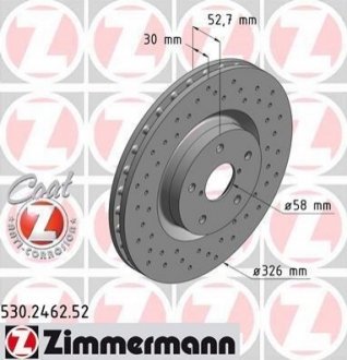Гальмівний диск ZIMMERMANN 530.2462.52
