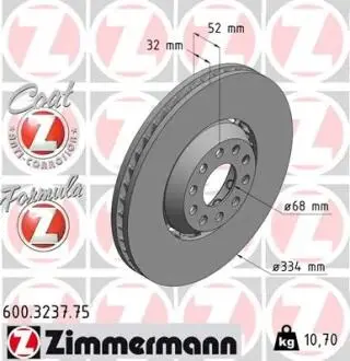 Тормозной диск ZIMMERMANN 600.3237.75