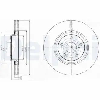 Гальмiвнi диски Delphi BG4235