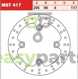 Тормозной диск TRW MST417