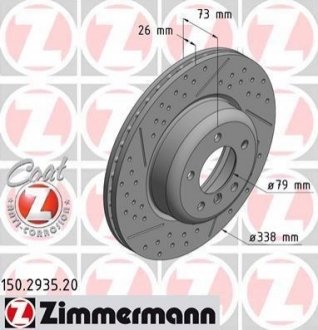Гальмівний диск ZIMMERMANN 150.2935.20 (фото 1)