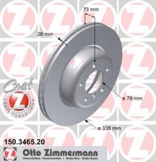 Тормозной диск ZIMMERMANN 150.3465.20 (фото 1)