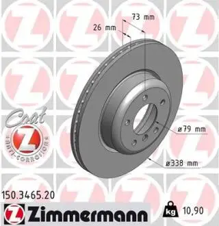 Гальмівний диск ZIMMERMANN 150.3465.20
