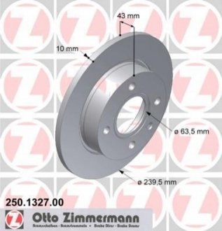 Гальмівний диск ZIMMERMANN 250.1327.00 (фото 1)