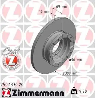 Тормозной диск ZIMMERMANN 250.1370.20