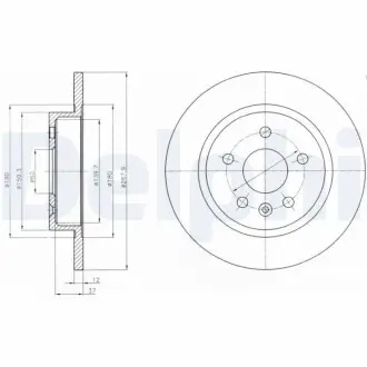 Тормозной диск Delphi BG4199 (фото 1)