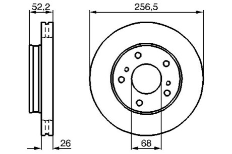 NISSAN гальмівний диск передн. Serena BOSCH 0 986 478 485