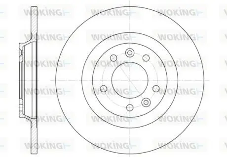 Гальмівний диск (задній) CITROËN C5/PEUGEOT 407/508/607/RCZ 1.6-3.0 04- WOKING D6690.00