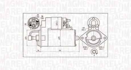 BMW стартер E34/E36/E38/E39 2,5D MAGNETI MARELLI MQS984