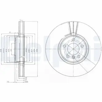 Гальмiвнi диски Delphi BG9004