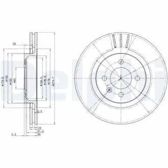 Тормозной диск Delphi BG2712