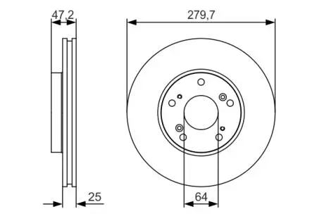 Тормозной диск BOSCH 0 986 479 S82 (фото 1)