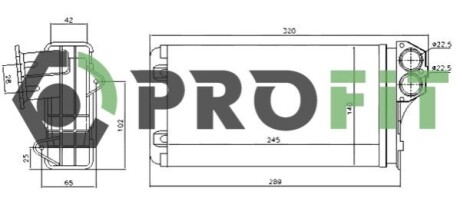 Радіатор пічки PROFIT 1760-0087